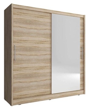 SZAFA PRZESUWNA Z LUSTREM 200 CM SONOMA AGAT 4
