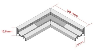 Угловой соединитель 90 футов для угловых светодиодных профилей