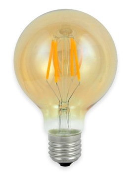 ŻARÓWKA LED FILAMENT RETRO E27 4W G80 AMBER EDISON