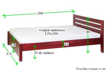 Кровать из сосны Ханья 120х200 + толстый каркас