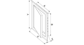 ЗАМОК AWENTA METAL INSPECT DOOR DM 40x50