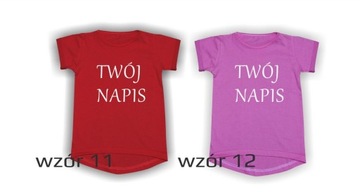 TUNIKA KOSZULKA Z TWOIM NADRUKIEM IMIĘ JAKOŚĆ! 80