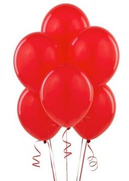 Balony Lateksowe Pastelowe CZERWONE Walentynki Ślub Urodziny 12 cali 25szt.