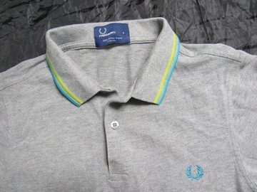 FRED PERRY/ SLIM FIT ORYGINALNE SZARE POLO /S