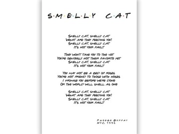 FRIENDS - plakat serial PRZYJACIELE A4 SMELLY CAT