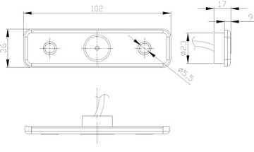 Габаритный фонарь FT-4 FT-004 СО СВЕТОДИОДОМ, желтый LED HIT