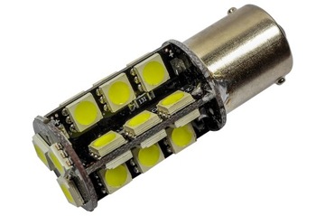 ŻARÓWKA LED P21W BA15S 27 SMD CANBUS ZIMNA 019