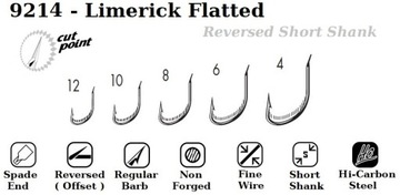 10 x VMC LIMERICK OFFSET S.S.9214 КРЮЧОК № 12