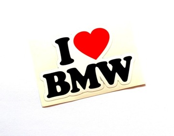 I LOVE BMW cult german naklejka sticker