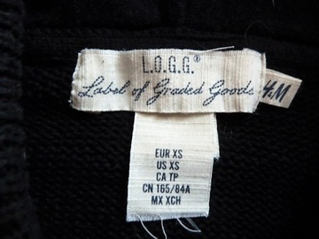 L.O.G.G. H&M SWETER MĘSKI Z KAPTUREM bluza XS S