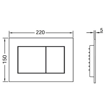 TECEnow PLATE, GLOSS CHROME, КНОПКА ДЛЯ Унитаза, TECEbase FRAME 9240401