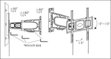 КРОНШТЕЙН ДЛЯ ЖКД 23-42 400X400 ДЛЯ ТЕЛЕВИЗОРА PSW801SAT