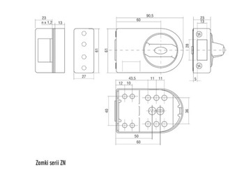 Gerda Zamek Nawierzchniowy Gerda 3 Klucze Zn-200 Brązowy MP ZN-200BR