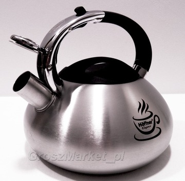 фото ориг. №2, Traditional kettle steel corrugation 3 left black handle magical cup hit