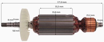 ротор для щеток HITACHI G13SE2 G13SB3 G12SE2 NKE