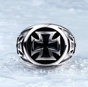 Серебряная Сильсень Кросс Мальтийский стал 316L R.25