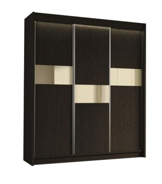 Szafa trzydrzwiowa 180cm wenge + lacobel L180