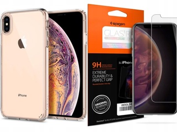 SPIGEN ULTRA HYBRID ETUI DO IPHONE X/XS +SZKŁO SGP