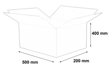 КАРТОННАЯ КОРОБКА 500x200x400 С КЛАПАНОМ 400 ГБ 10 шт.