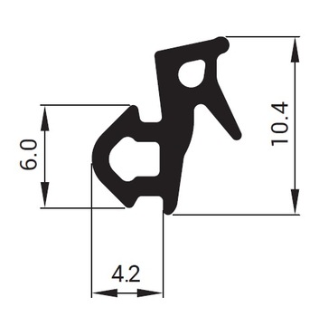 Uszczelka Profil VEKA do OKIEN I DRZWI S-1126 Stomil superelastyczna EPDM