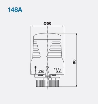 ТЕРМОСТАТИЧЕСКАЯ ГОЛОВКА M30/1,5 Вт SE148 - Purmo