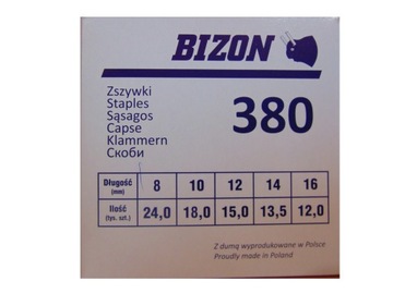 Zszywki tapicerskie Bizon Bea 380/8 24000szt