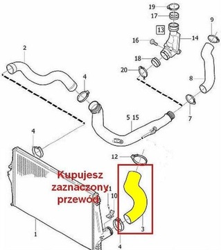 VOLVO S60 V70 XC70 XC90 2,4 D5 PRZEWOD RURA WAZ TURBO INTERCOOLERA