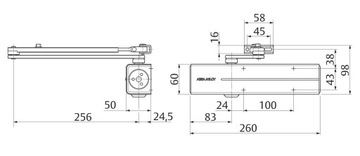 Samozamykacz z blokadą ASSA ABLOY DC300 biały