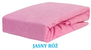 PRZEŚCIERADŁO FROTTE Z GUMKĄ 180x200 JASNO RÓŻOWE