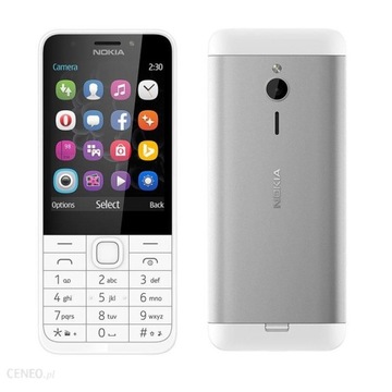 Телефон Nokia 230 DS бело-серебристый