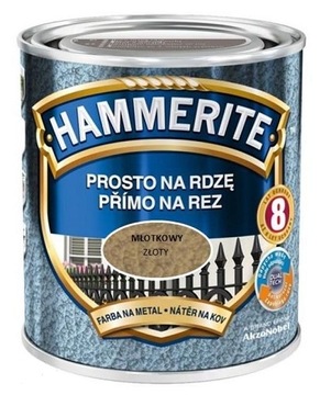 HAMMERITE FARBA NA RDZĘ ZŁOTY MŁOTKOWY 0,7L