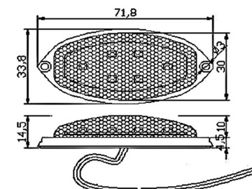 SVĚTLO LED 6 SMD PÁSEK LIŠTA PANEL NEON 12V 24V