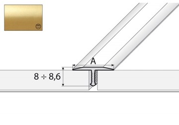 A54 Profil fugowy 13mm ZŁOTO 200cm