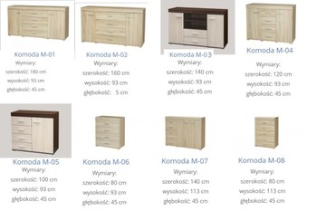 KOMODA MARINO M-22 DĄB SONOMA 160 CM PROMOCJA !