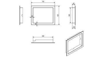 ЧЕРНАЯ СТАЛЬНАЯ РАМА ДЛЯ ВСТАВКИ LUCY 12 SLIM PW