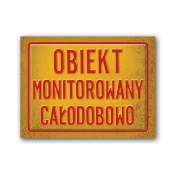 Nalepki pod buty OBIEKT MONITOROWANY CAŁODOBOWO
