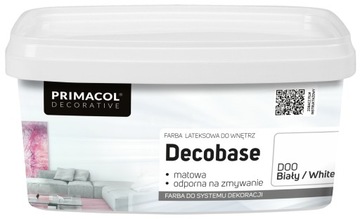 Краска декобаза 1л PRIMACOL--D00 БЕЛАЯ