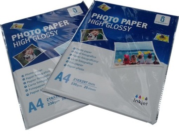 Profesjonalny Papier fotograficzny A4 230g High Glossy op. 100 ark