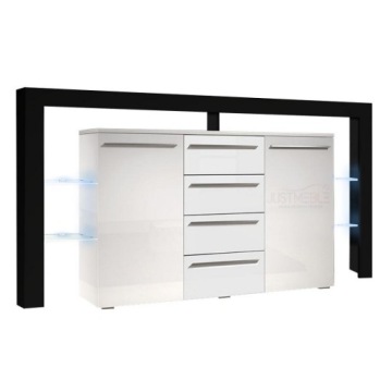 Комод для спальни - RIVA 2 PLUS с LED в глянцевой отделке