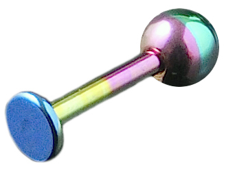 VERSIL kolczyk broda labret kulka 4 mm tytan G23