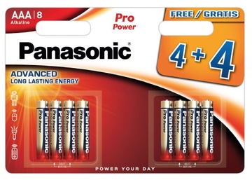 8x BATERIE ALK. LR03/AAA PANASONIC PRO POWER