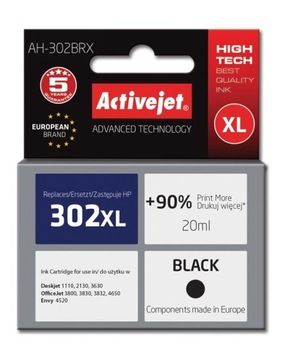 ACTIVEJET Tusz HP302XL CZARNY AH302BRX Deskjet Ink