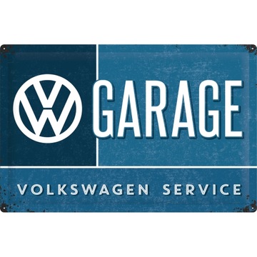 Tablica szyld VOLKSWAGEN GARAGE VW blaszany 40x60