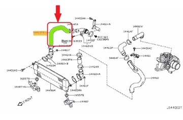 ШЛАНГ ИНТЕРКУЛЕРА NISSAN X-TRAIL (T31) 2.0 dci