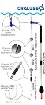 Поплавок, Waggler Cralusso Control Match Dart 3 г