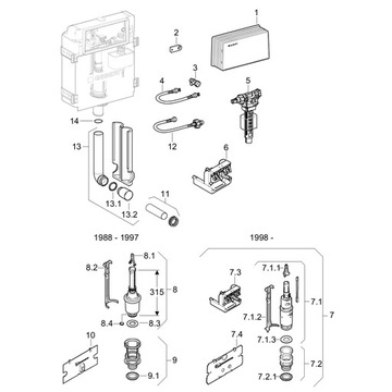 Скрытый каркас для унитаза Geberit UNIFIX UP 130