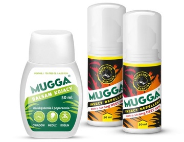 MEGA ZESTAW 2X MUGGA STRONG ROLL ON + BALSAM