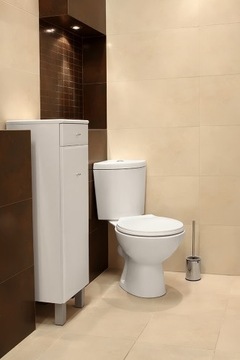 WC KOMPAKT NAROŻNY CORNER BIAŁY + DESKA Novoterm Kerra