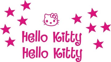 HELLO KITTY Gwiazdki Naklejki 25-B RÓŻNE KOLORY