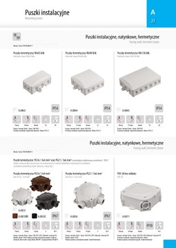 Клик-бокс 90х130х40мм IP54 ответвление накладное